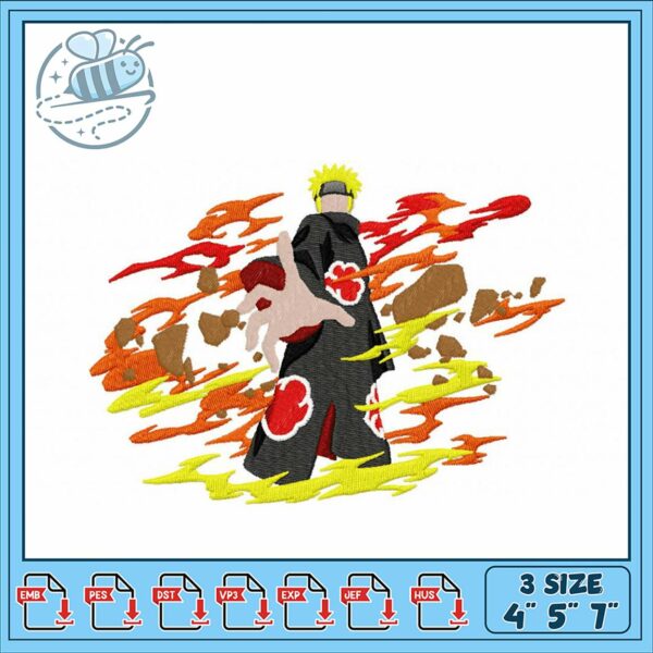 Naruto Embroidery Design for Unique Crafts 4x5x7