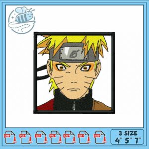 Naruto Embroidery Design for Unique Projects 4x5x7