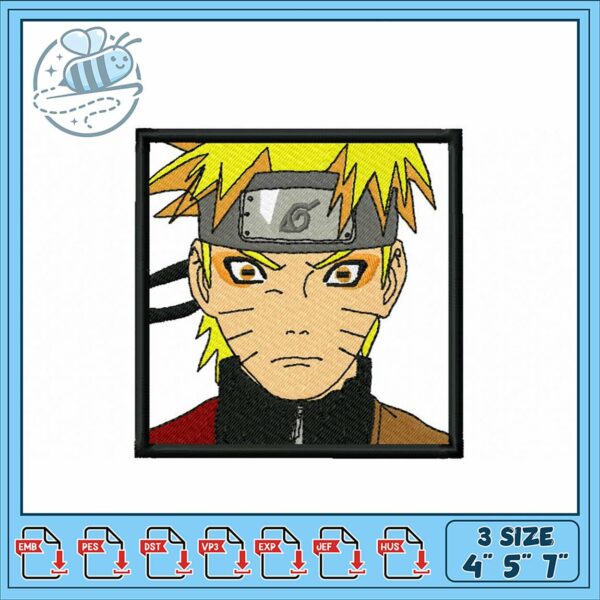 Naruto Embroidery Design for Unique Projects 4x5x7