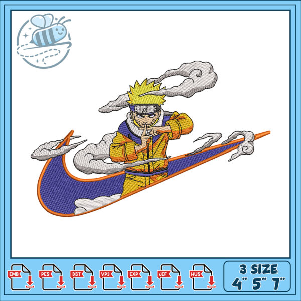 Naruto Inspired Embroidery Design for All Formats