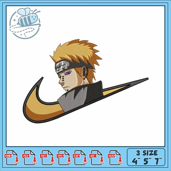 Naruto Inspired Embroidery Design for Fans 4 5 7 Inch