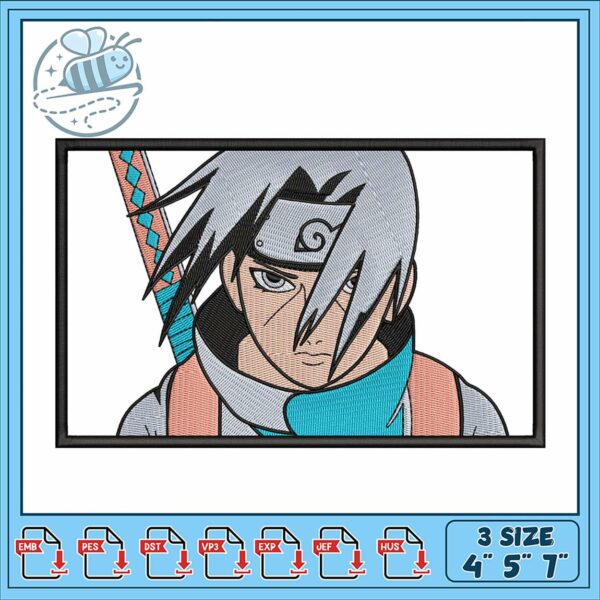 Naruto Inspired Embroidery Design for Projects