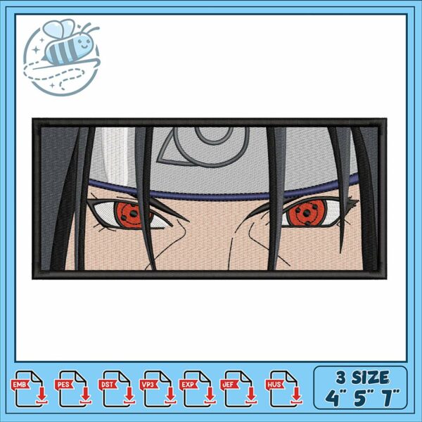 Naruto Inspired Embroidery Design of Itachi Uchiha