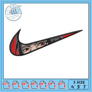 Naruto Nike Swoosh Embroidery Design