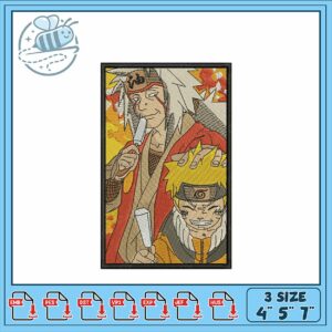 Naruto Sage Mode Embroidery Design in Three Sizes