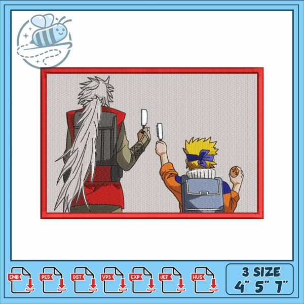 Naruto and Jiraiya Embroidery Design Pattern Files