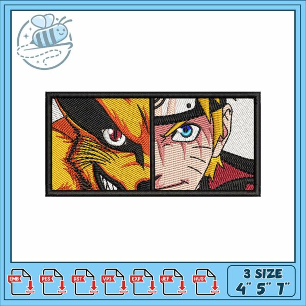 Naruto and fox embroidery, naruto characters​​​ embroidery