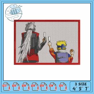 Naruto and jiraiya embroidery
