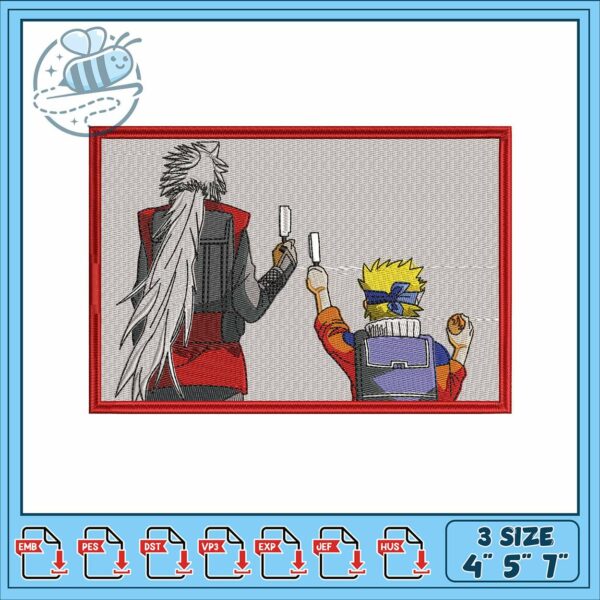 Naruto and jiraiya embroidery, naruto jiraiya va​​​​ embroidery