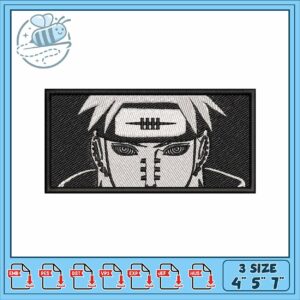 Naruto black white design embroidery Naruto black white design embroidery