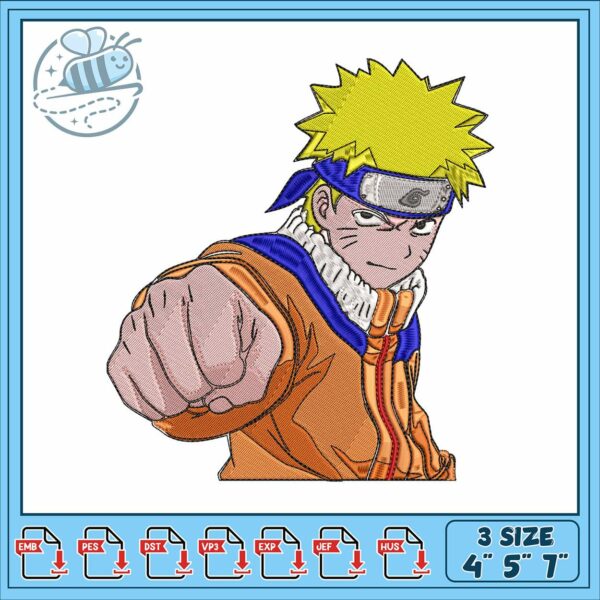 Naruto caro art design embroidery, naruto the shippuden​​ embroidery