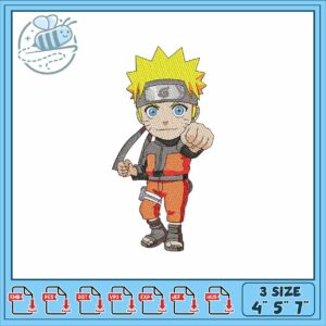 Naruto chibi embroidery