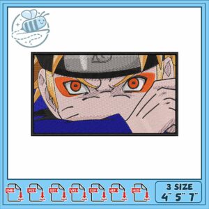 Naruto eye kurama design embroidery