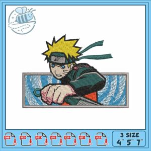 Naruto kunai design embroidery