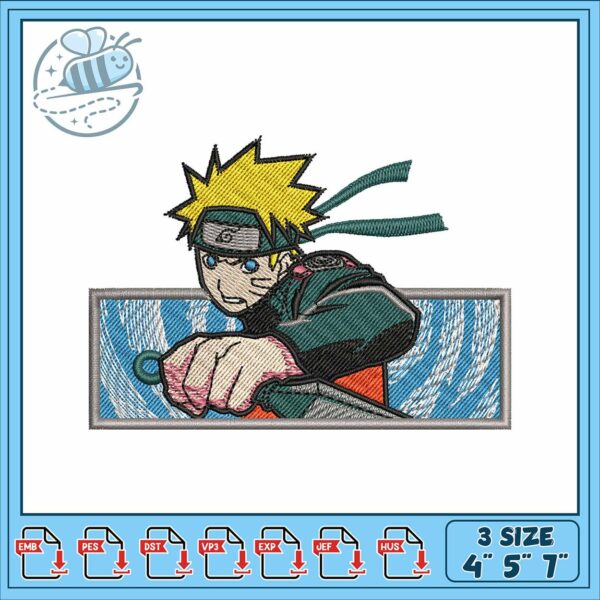 Naruto kunai design embroidery, naruto kunai​ embroidery