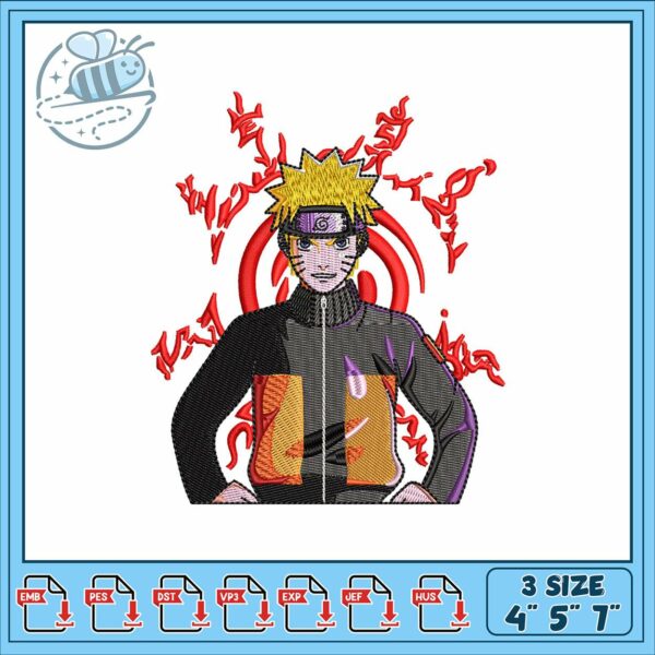 Naruto normal design embroidery, naruto drawing​ embroidery