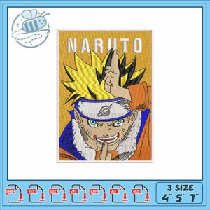 Naruto poster design embroidery
