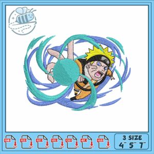 Naruto power design embroidery