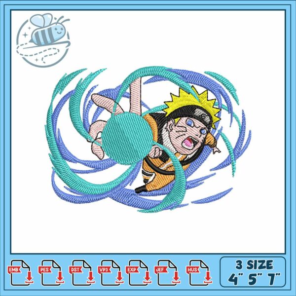 Naruto power design embroidery, naruto movies​​​ embroidery
