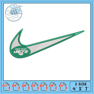 New York Jets Nike Swoosh Embroidery Design