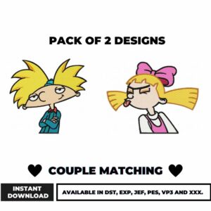 Nickelodeon Couple Embroidery Designs