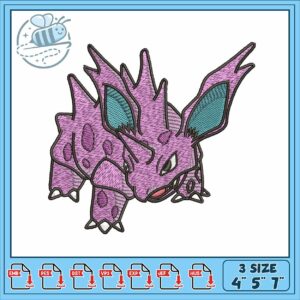 Nidorino pokemon design art embroidery