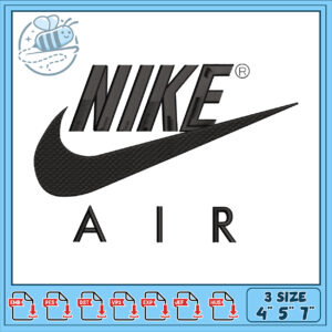 Nike Air Embroidery Design 3 Sizes