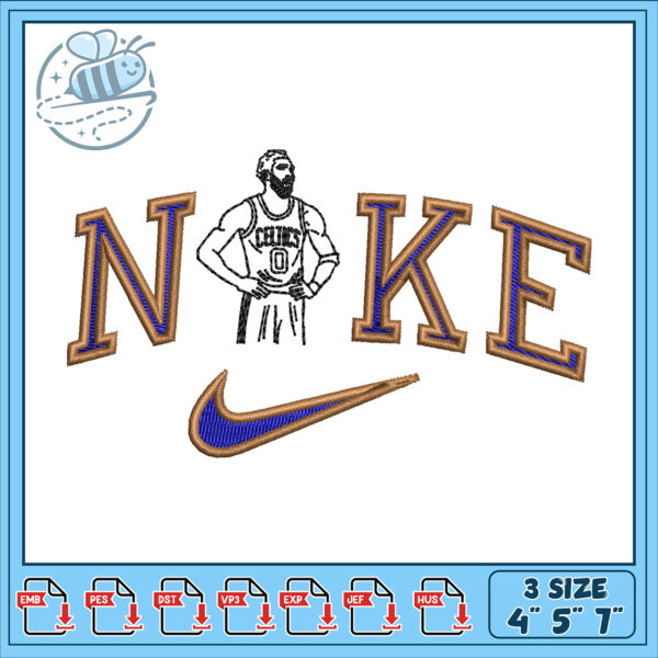 Nike Basketball Embroidery Design