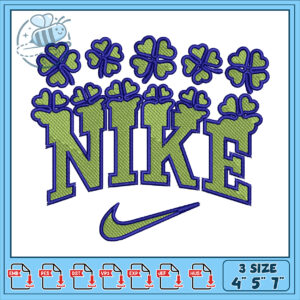 Nike Clover Embroidery Design 4x5x7 Inch