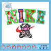 Nike Christmas Lights Embroidery Design