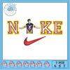 Nike Dog Embroidery Design 3 Sizes