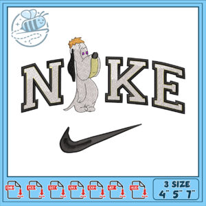 Nike Dog Embroidery Design 4x5x7 inch