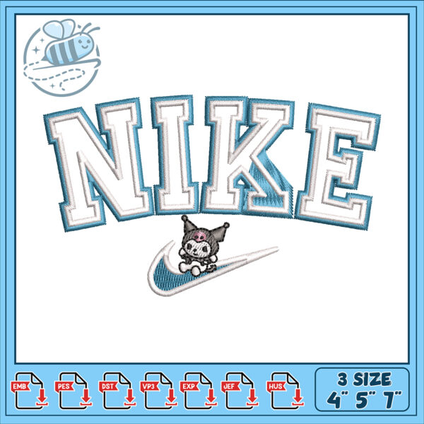 Nike Embroidery Design, 3 Sizes