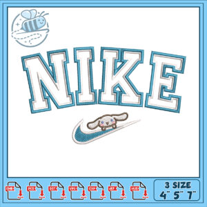 Nike Embroidery Design Puppy 3 Sizes