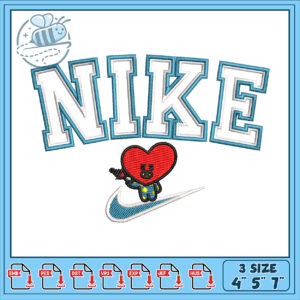 Nike Embroidery Design with BT21