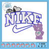 Nike Embroidery Design with Santa Hat in Three Sizes