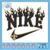 Nike Flames Embroidery Design 3 Sizes