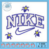 Nike Flames Embroidery Design 4x5x7 Inch