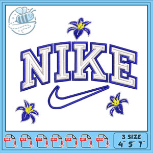 Nike Flower Embroidery Design Pattern Download File