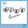 Nike Heart Embroidery Design 4x5x7 Inch