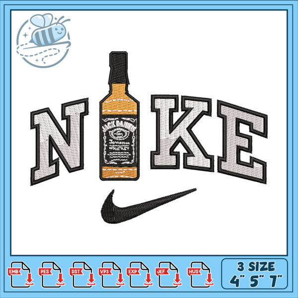 Nike Jack Daniels Embroidery Design