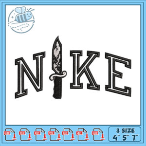 Nike Knife Embroidery Design 3 Sizes