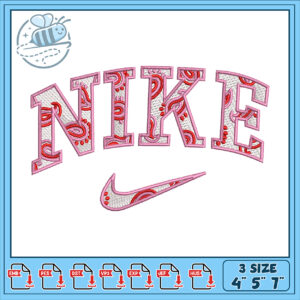 Nike Logo Embroidery Design Files in Three Sizes