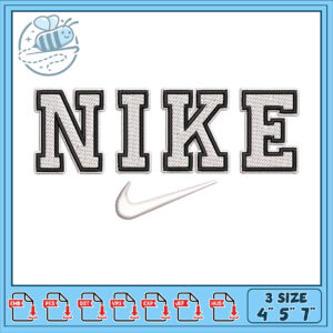 Nike Logo Embroidery Design Three Size Options