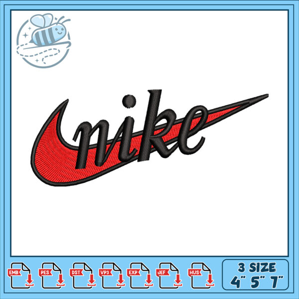 Nike Logo Embroidery Design for Personalized Crafts