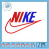 Nike Logo Embroidery Design with Butterfly Accents