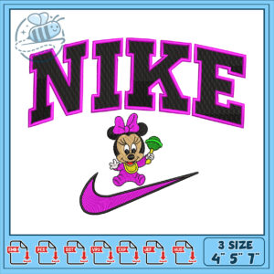 Nike & Minnie Embroidery Design