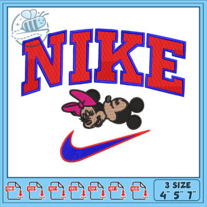 Nike Minnie Mouse Embroidery Design