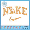 Nike Rose Embroidery Design 4x5x7 Inch