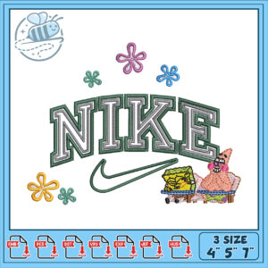 Nike SpongeBob Embroidery Design